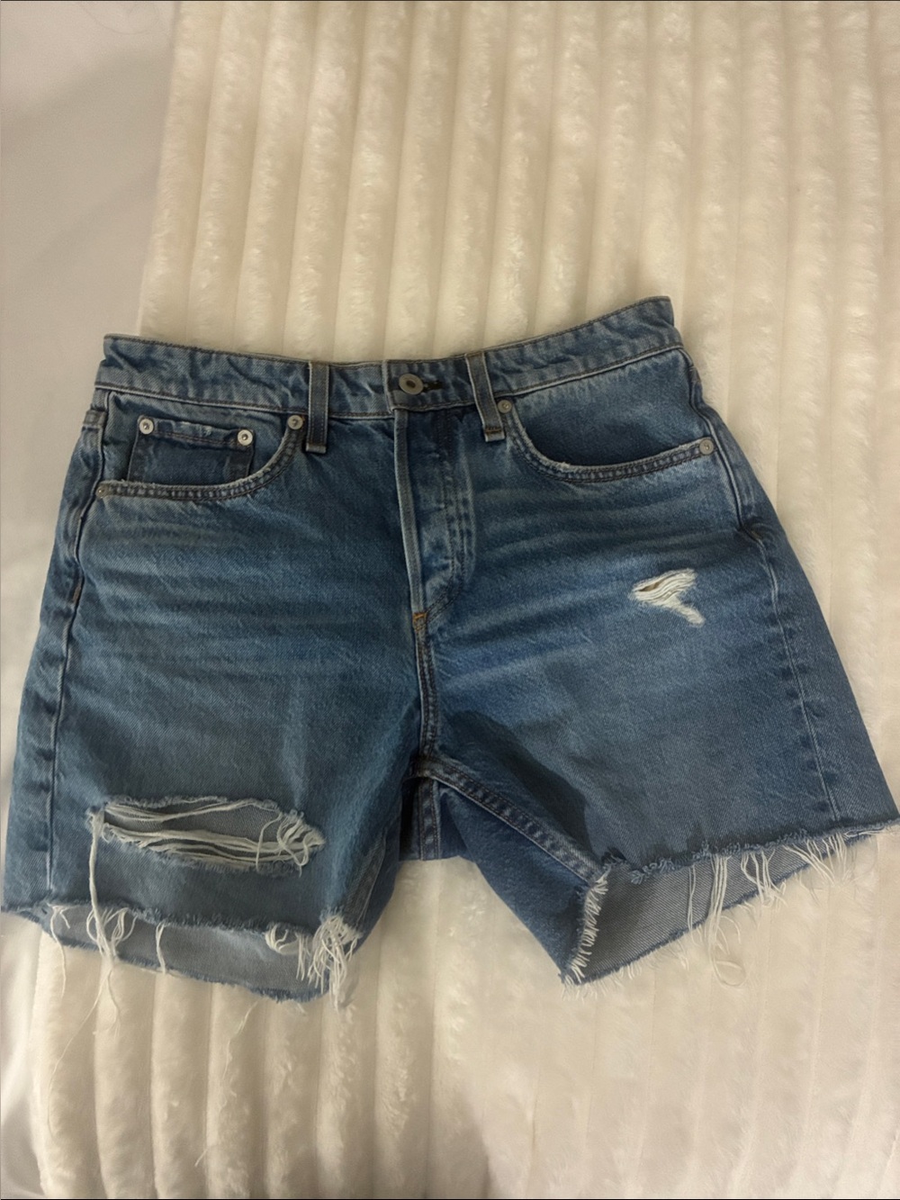Rag & Bone Mid rise denim shorts